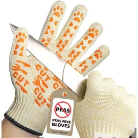 Schwer SlicePro ANSI A9 Cut Resistant Gloves Food Grade, PR1501-GD Non-Slip Cutting Gloves, Cut Proof Mandoline Glove for Kitchen Meat Cutting, Oyster Shucking, Fish Fillet Processing, XL
