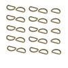 sourcing map Pack of 25 20 mm Zinc Alloy Flat