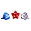 Star Shaped Light Up Rings in Red, White & Blue