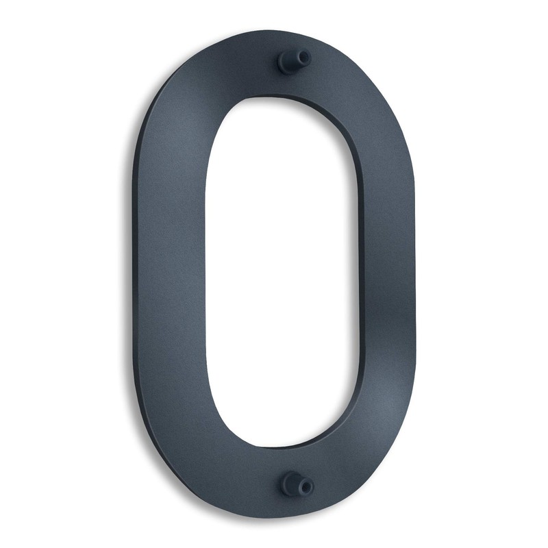 Metzler House Number in Anthracite RAL 7016, Fine Structure Powder-Coated