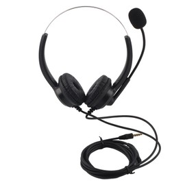 Lossless Sound Call Center Headphones 330° Rotary Earmuffs Call Center Headset ‑ 3.5mm Plug(straight Line)