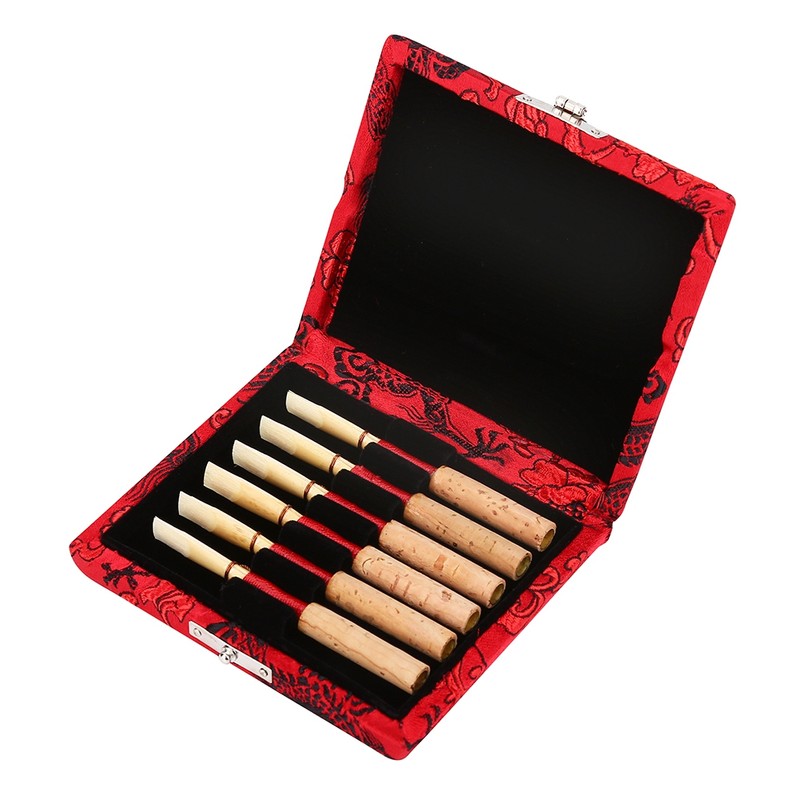 Wooden Silk Cloth Cover Reed Case Holder Storage Box for