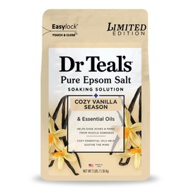Dr Teal's Epsom Salt Magnesium Soak, Limited Edition Cozy Vanilla Season, 3lbs
