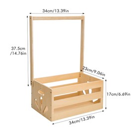 Wooden Baby Shower Basket,Baby Shower Crate Closet,Baby Gift Basket with Handle,Baby Storage Basket for Pregnant New Parents New Born Baby Shower.