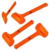 4 PCS Dead Blow Hammer, Neon Orange #1, 2, 3, 4