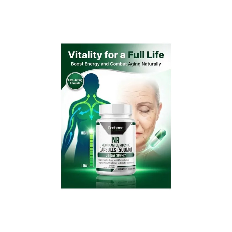Probase Nutrition Suplemento Nr Nad 500 Mg 30 Cápsulas