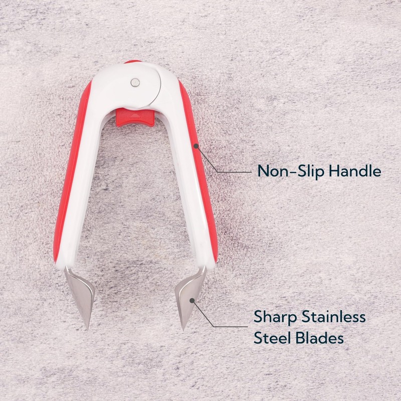 KITCHENDAO Strawberry Huller Corer Stem Remover with Safety Lock, Non-Slip