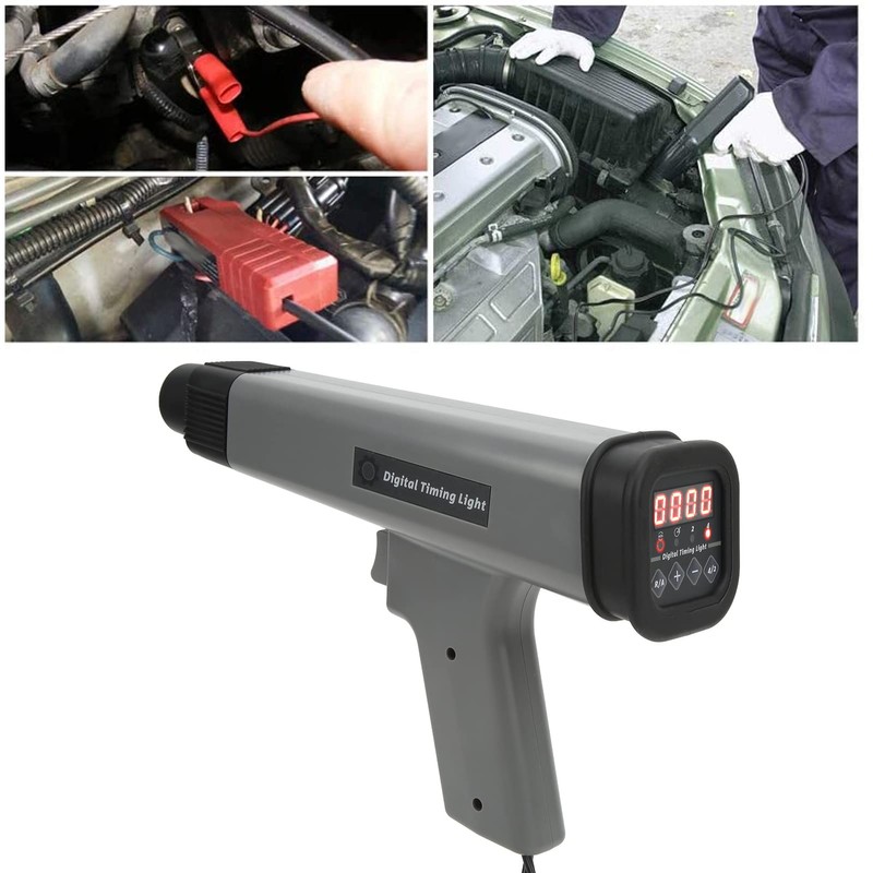 Digital Ignition Timing Light, Professional 12V Automotive Digital Engine Timing