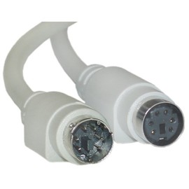 CableWholesale Mini Din6 PS/2 Extension Cable, Keyboard/Mouse, PS/2 Male to PS/2 Female, MiniDin6 Male to MiniDin6 Female, 6 Conductor, Straight, 50 feet, Beige, Mini Din 6 pin Male Female Cable