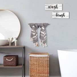 Bazaar Anatolia Turkish Hand Towels for Bathroom Set of 2 | 39"x19", Cotton | Bathroom & Decorative Hand Towels for Kitchen Dishcloth, Tea, Yoga, Face, Gym - Stripe Black