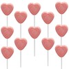 Fruidles Pink Double Heart Shaped Lollipops Flavored, Individually Wrapped 18