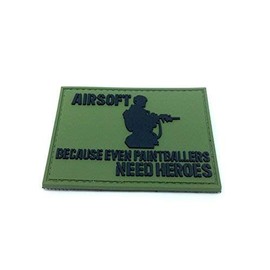 Airsoft Because Even Paintballers Need Heroes Green Airsoft PVC Patch