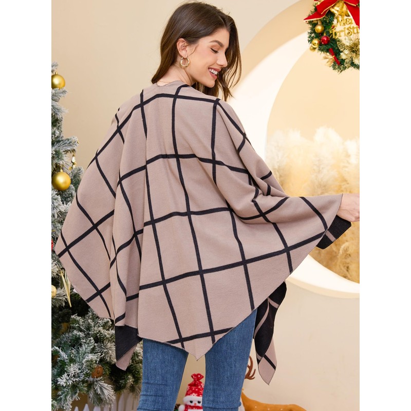 Moss Rose Women's Travel Gift Shawl Wrap Poncho Ruana Cape