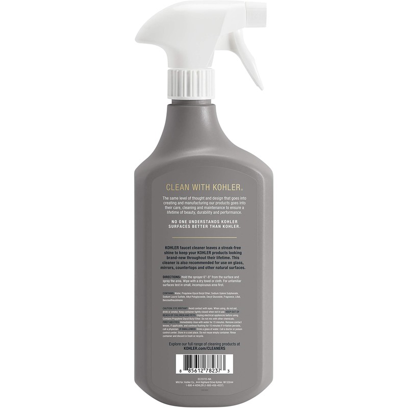 Kohler K-EC23723-NA Faucet Cleaner, Kitchen and Bathroom Cleaner, 28 FL