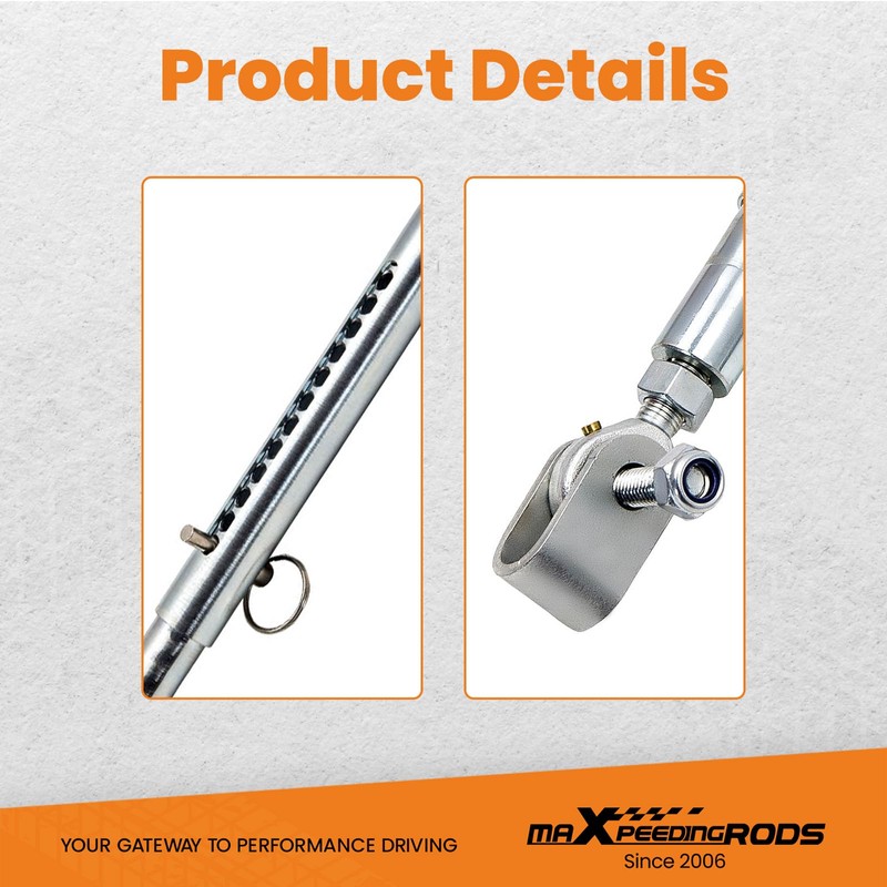 maXpeedingrods Front End Travel Limiters Universal Weld-on Quick Adjustable Mounting
