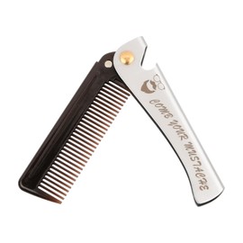 Focenat Foldable Beard Comb, Pocket Beard Comb, Foldable Comb, Stainless Steel Comb, Hairstyle Comb, Men's Comb Small, Folding Comb for Men, Salon, Home, Styling
