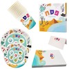 Passover Disposable Seder Plate Set - Ten Plagues Design -