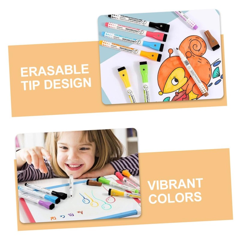 Operitacx 8pcs Magnetic Whiteboard Markers Dry Erase Markers for Blackboards