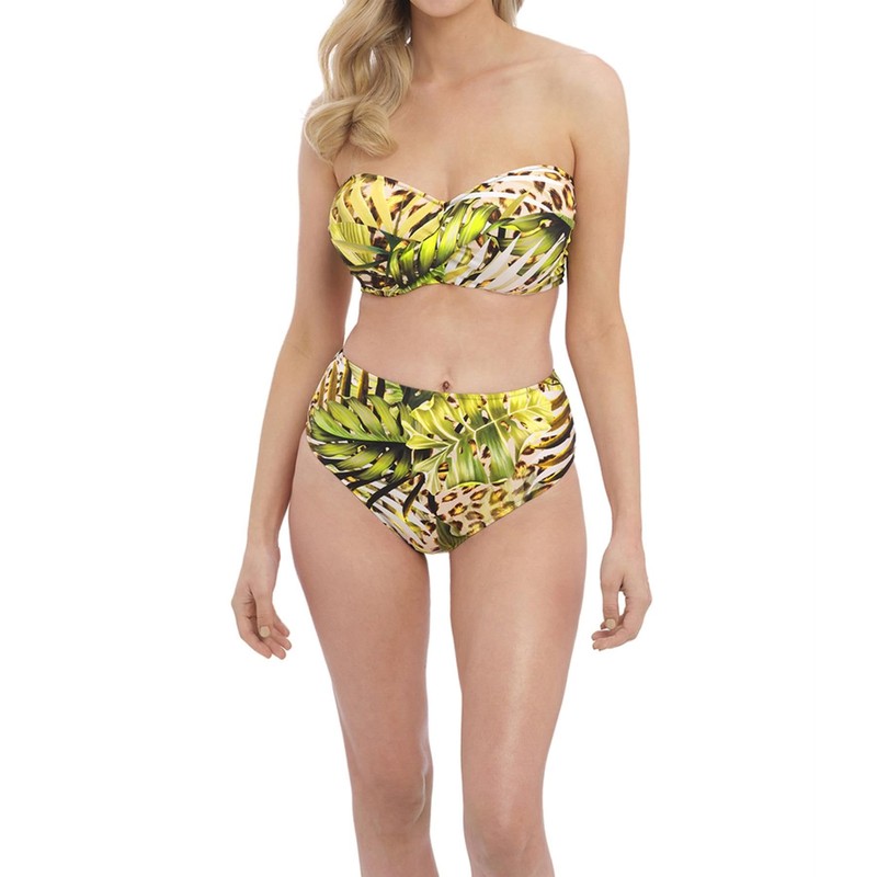 Fantasie Women's Standard Kabini Oasis High Waist Bikini Brief, Multi,