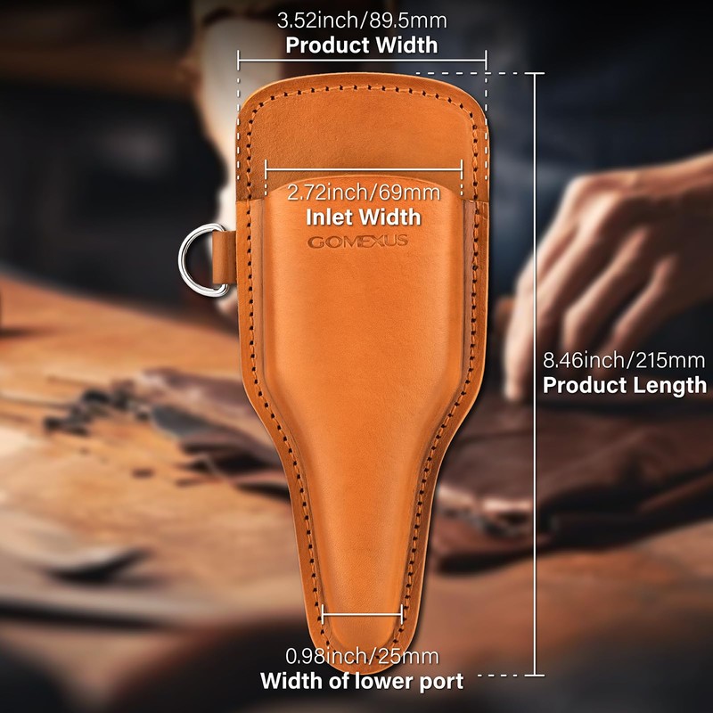 Gomexus Fishing Pliers Sheath with Springsteels Belt Clip,Cowhide Leather Holsters