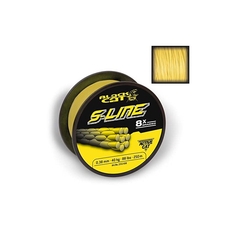 Blackcat Yellow Black Cat S-Line Diameter 0.38 mm 250 m