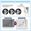 Hibbent All Metal CUPC Certified 12'' Rainfall Shower Head, Dual
