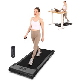 Lichico Walking Pad Under Desk Treadmill, Portable Small Walking Treadmill for Home and Office, 2.5HP Super Quiet Brushless Motorized Walking Jogging Running Machine with Remote & App Control