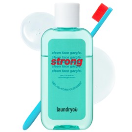 LAUNDRYOU Clean Face Gargle Cleanser Strong & Pore Cleansing Brush Duo - Gentle Pore Refining Cleanser, Non-Comedogenic, Over 10,000 Fine Bristles for Deep Cleansing Blackhead Remover Brush