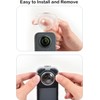 Transparent Lens Cap Compatible for Insta360 X3 Panoramic Camera Detachable