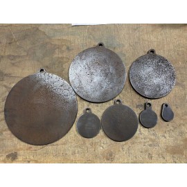 Unbranded AR500 1/2" Steel Shooting Target Hanger 7pc Set 2,3,4,6,8,10,1