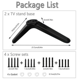 SWoob Universal TV Legs Base Pedestal Feet for Most Tcl 32in/40in/49in/50in/55in TV Stand Cabinet with Screws TV Legs Easy To Install Smart Replacement Desk Support Feets