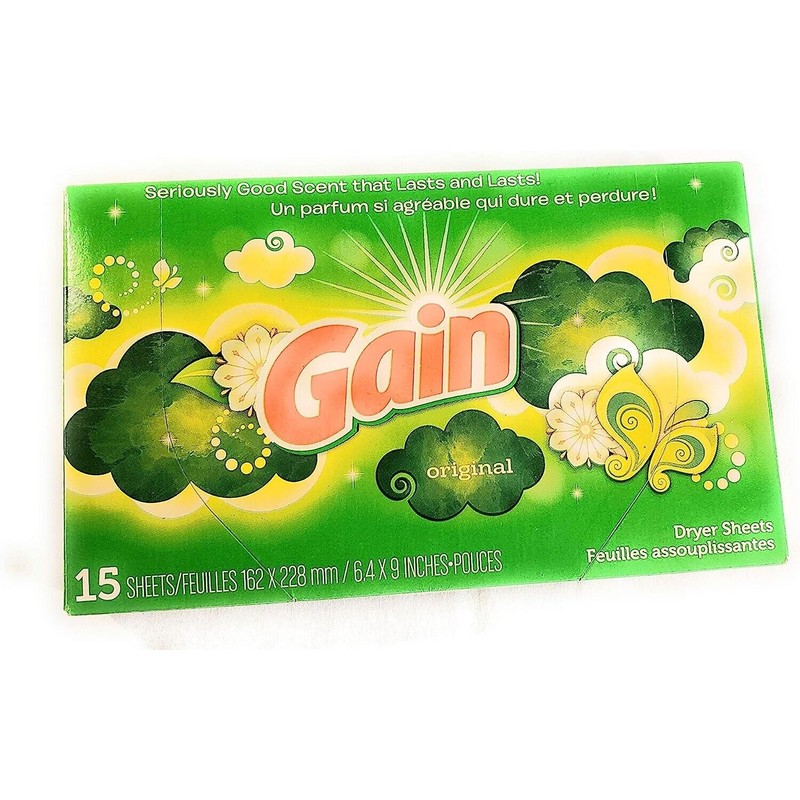 Gain Dryer sheets 15 sheets each 16x22 cm with 2
