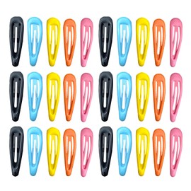 30-Pack Candy-Colored Snap Clips, Non-Slip Metal Accessories for Girls, Teens, and Women, Vibrant Mini Clips for Kids, Ideal for Styling and Securing, Available in 5 Bright Shades