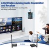 Wilxisum 2.4G Wireless Audio Transmitter and Receiver, RCA/3.5mm Jack Input/Output