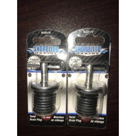 Shoreline Marine Boat Drain Plug Stainless Steel Twist 1" Pair Shoreline Marine SL52172