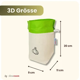 slowroom Vegetables Cotton, Practical and Attractive Garlic Storage Bag 15 x 20 cm