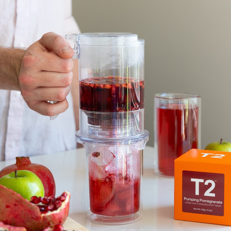 T2 Tea Pumping Pomegranate Fruit Tea, Loose Leaf, 100g