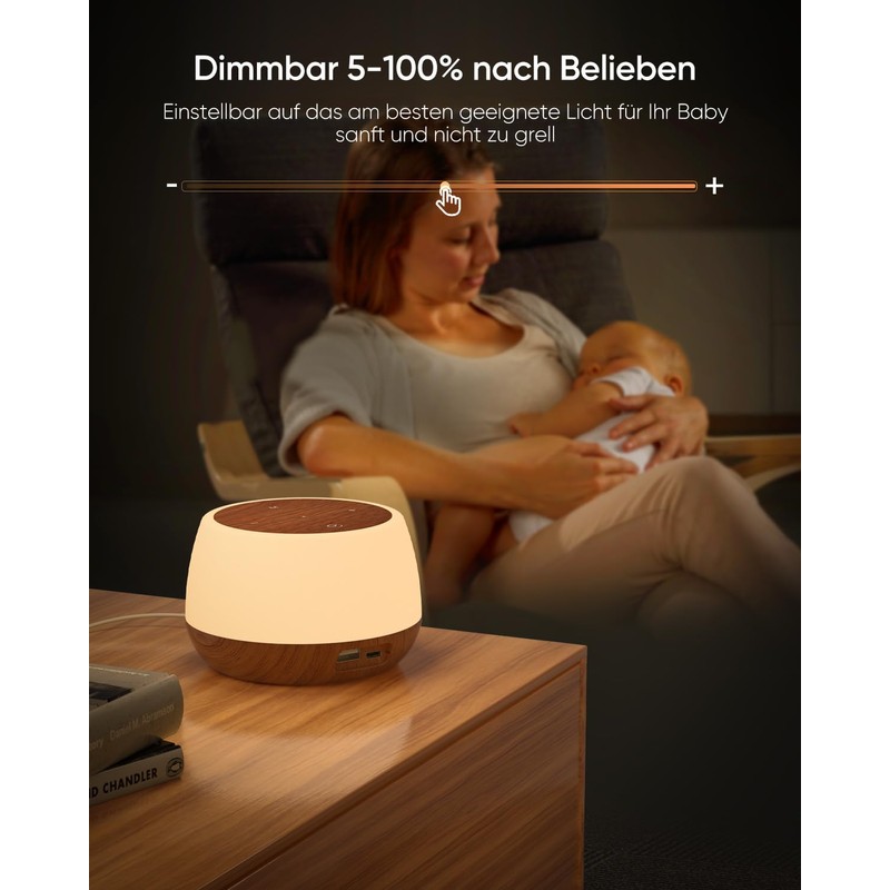 Bedside Lamp Touch Dimmable with 20 W Charging Function, LED