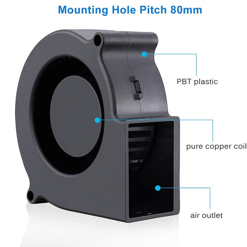 Case Cooling Fan for PC Computer Chassis, 38.5CFM Low Noise