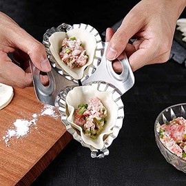 XIAN Stainless Steel Fast Double Dumpling MakerTool,Best Utensils Stainless Steel Ravioli Mould Pierogi Dumpling Maker Wrapper Pastry Dough Cutter Kitchen Accessories