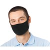 4 Pk Unisex Black Washable Reusable Face Mask & Mouth