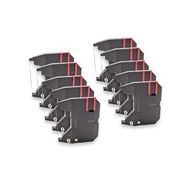 vhbw 10x Ink Ribbon Compatible with Brother AX10, AX-10, AX12, AX-12, AX15, AX-15, AX20 Dot Matrix Printer, Receipt Printer, Black