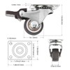 Set of 2 ZONADAH Caster Wheels 1.5 Inch Swivel Plate