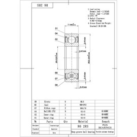 PGN (10 Pack) R6-2RS Bearing - Lubricated Chrome Steel Sealed Ball Bearing - 3/8" x7/8" x9/32 Bearings with Rubber Seal & High RPM Support