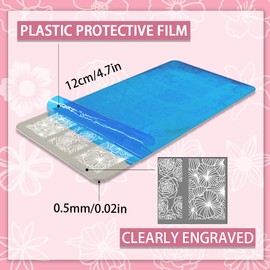 PH PandaHall 3pcs Flower Nail Stamping Plates, Plants Nail Art Stencils Mixed Floral Rose Nail Art Stencil Stainless Steel Nail Picture Plates for Women Nail Design Print Manicure Salon