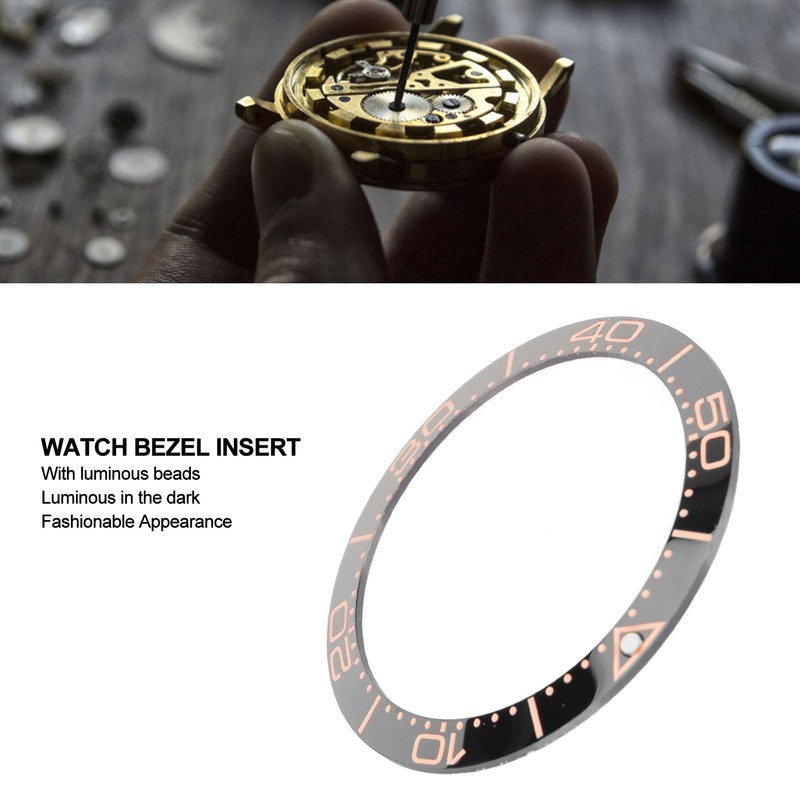 Ceramic Watch Bezel Ring Professional 38mm Watch Bezel Insert Replacement