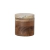 Creative Co-Op Mélange Acacia Wood Container with Marble Lid, Natural