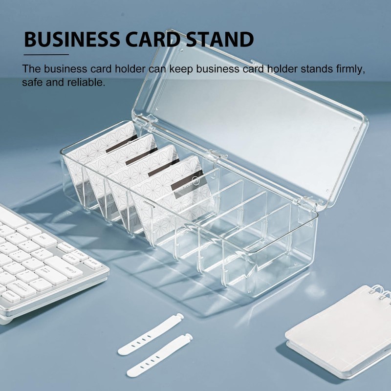 Cabilock Business Card Display Case Card Storage Box Organizer with