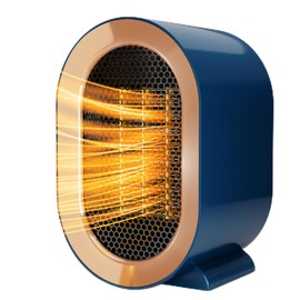 QQT Electric Space Heater,Portable Energy Efficient Space Heaters for Indoor Use,Two-Speed Portable Heater Fan for Office with Adjustable,Overheating Protection,Dumping Shutdown(Blue)