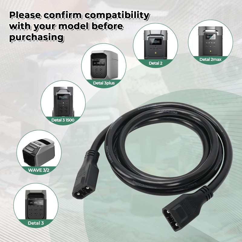 Aepiraza 2M XT150 Extra Battery Cable Compatible with EcoFlow Delta